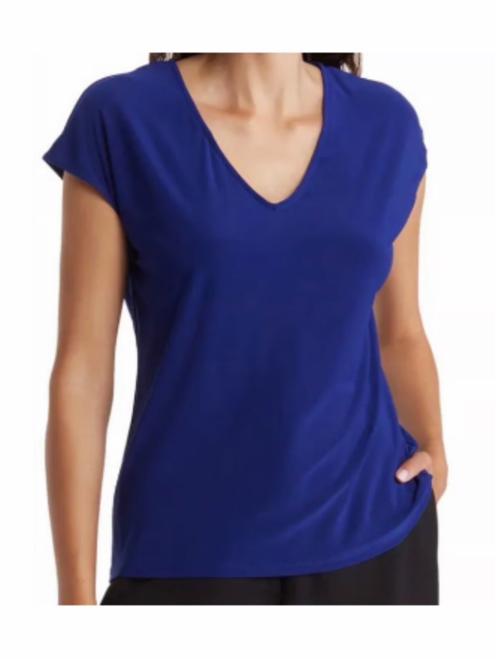 Classic V-Neck Women's Top in Royal Blue